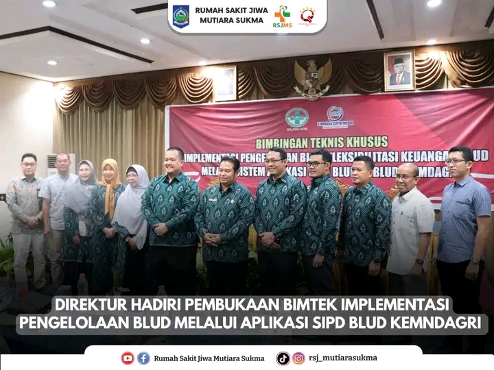 DIREKTUR HADIRI PEMBUKAAN BIMTEK IMPLEMENTASI PENGELOLAAN BLUD MELALUI APLIKASI SIPD BLUD KEMENDAGRI